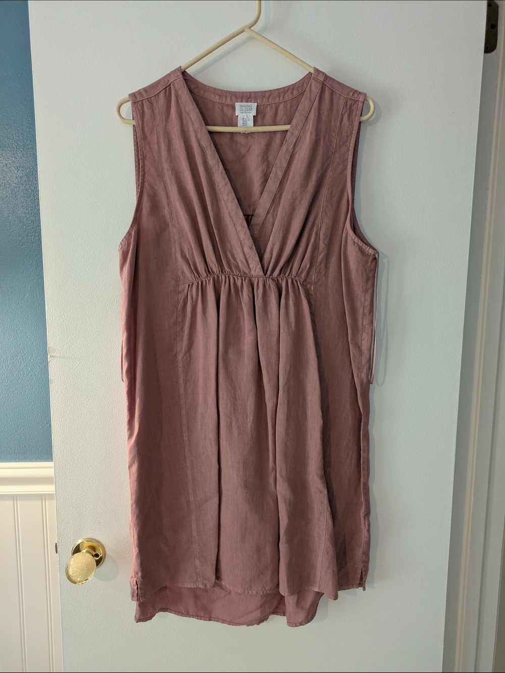 Sigrid Olsen Sleeveless V-Neck Dress in Mauve